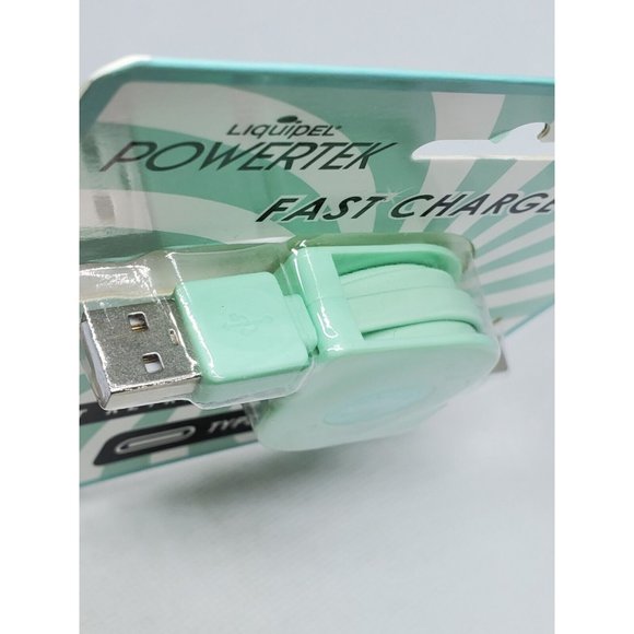 Liquipel Powertek On The Go Fast Charge Mint Type C 3ft Retractable Phone Cord - Picture 6 of 12